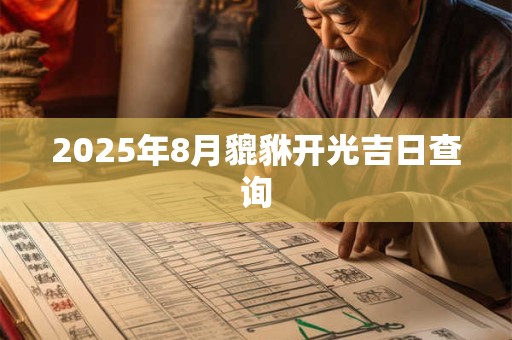 2025年8月貔貅开光吉日查询 2025年8月貔貅开光吉日查询