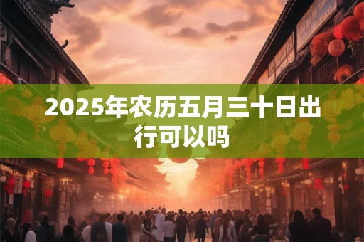 2025年农历五月三十日出行可以吗