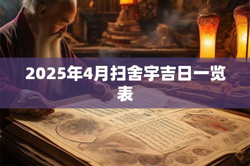 2025年4月扫舍宇吉日一览表