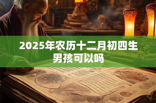 2025年农历十二月初四生男孩可以吗 2025年农历十二月初四生男孩可以吗