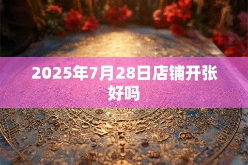 2025年7月28日店铺开张好吗 2025年7月28日店铺开张好吗