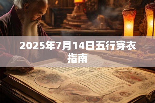2025年7月14日五行穿衣指南 2025年7月14日五行穿衣指南