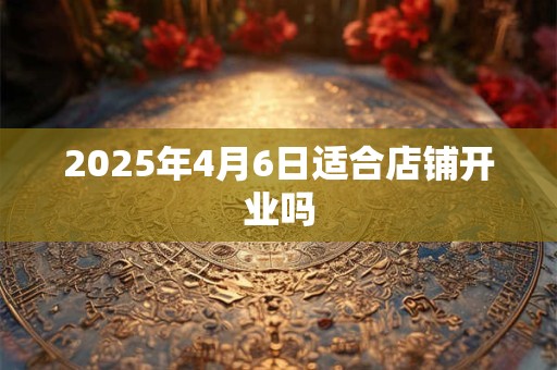 2025年4月6日适合店铺开业吗 2025年4月6日适合店铺开业吗