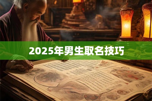 2025年男生取名技巧 2025年男生取名技巧
