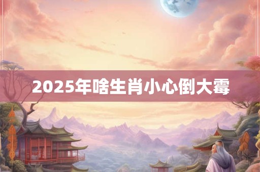 2025年啥生肖小心倒大霉 2025年啥生肖小心倒大霉