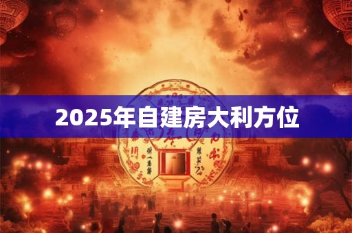 2025年自建房大利方位