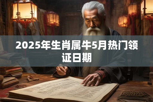 2025年生肖属牛5月热门领证日期