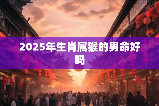 2025年生肖属猴的男命好吗