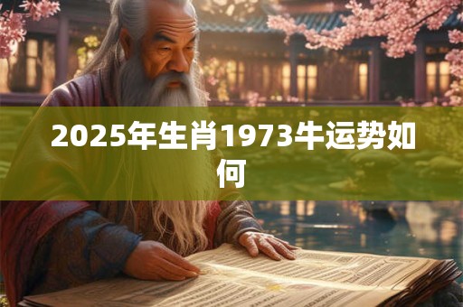 2025年生肖1973牛运势如何 2025年生肖1973牛运势如何