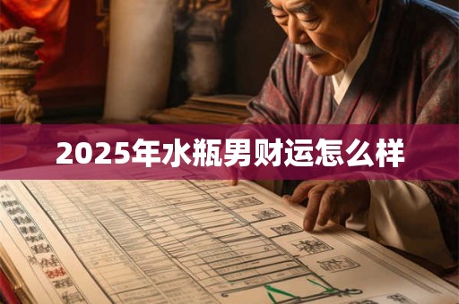 2025年水瓶男财运怎么样 2025年水瓶男财运怎么样