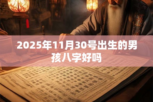 2025年11月30号出生的男孩八字好吗 2025年11月30号出生的男孩八字好吗