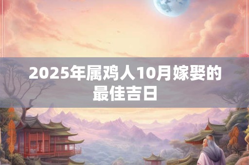 2025年属鸡人10月嫁娶的最佳吉日 2025年属鸡人10月嫁娶的最佳吉日