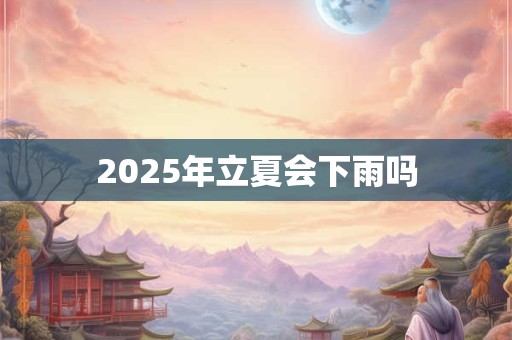 2025年立夏会下雨吗 2025年立夏会下雨吗