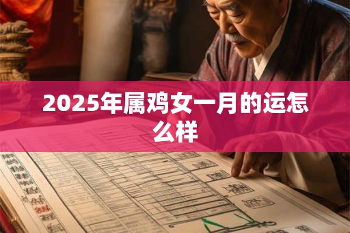 2025年属鸡女一月的运怎么样