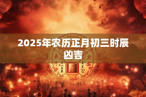 2025年农历正月初三时辰凶吉
