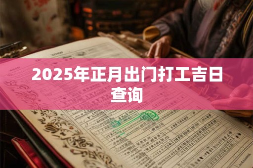 2025年正月出门打工吉日查询 2025年正月出门打工吉日查询
