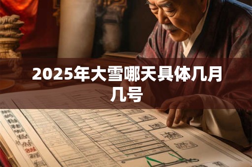 2025年大雪哪天具体几月几号 2025年大雪哪天具体几月几号