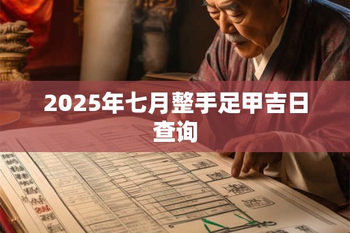 2025年七月整手足甲吉日查询