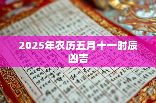 2025年农历五月十一时辰凶吉
