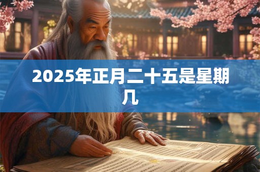2025年正月二十五是星期几 2025年正月二十五是星期几
