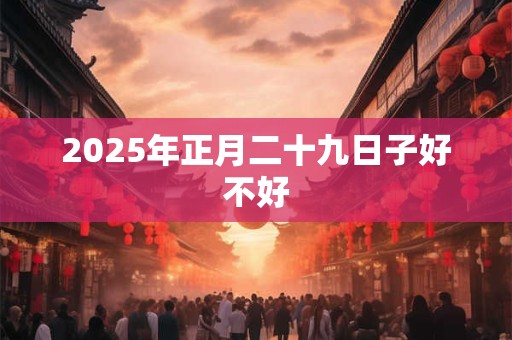 2025年正月二十九日子好不好 2025年正月二十九日子好不好