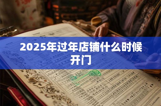 2025年过年店铺什么时候开门 2025年过年店铺什么时候开门
