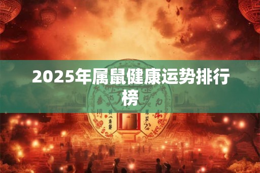 2025年属鼠健康运势排行榜