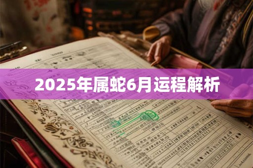 2025年属蛇6月运程解析 2025年属蛇6月运程解析