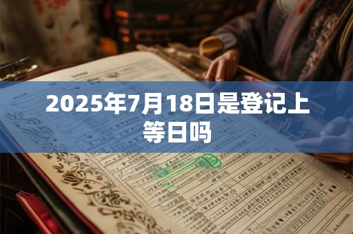 2025年7月18日是登记上等日吗