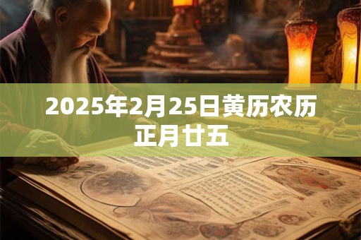 2025年2月25日黄历农历正月廿五 2025年2月25日黄历农历正月廿五