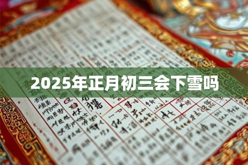 2025年正月初三会下雪吗