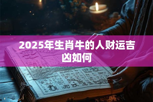 2025年生肖牛的人财运吉凶如何 2025年生肖牛的人财运吉凶如何