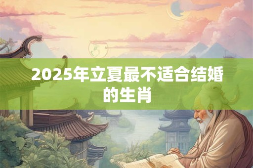 2026年立夏最不适合结婚的生肖 2026年立夏最不适合结婚的生肖
