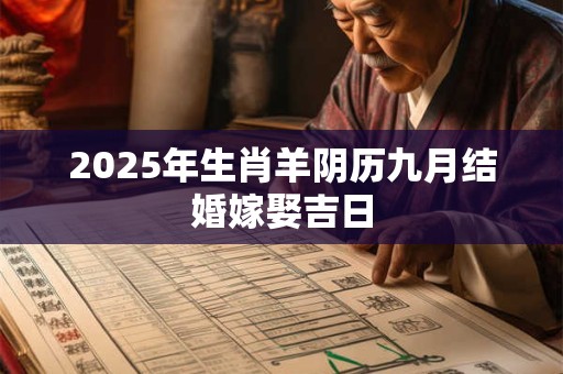 2025年生肖羊阴历九月结婚嫁娶吉日 2025年生肖羊阴历九月结婚嫁娶吉日