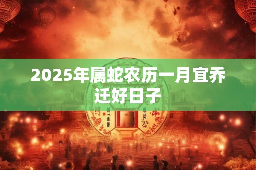 2025年属蛇农历一月宜乔迁好日子 2025年属蛇农历一月宜乔迁好日子