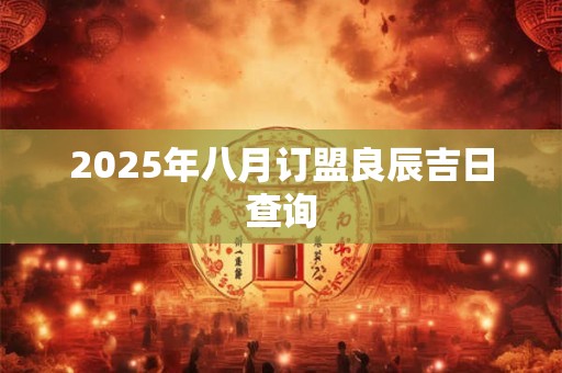 2025年八月订盟良辰吉日查询 2025年八月订盟良辰吉日查询