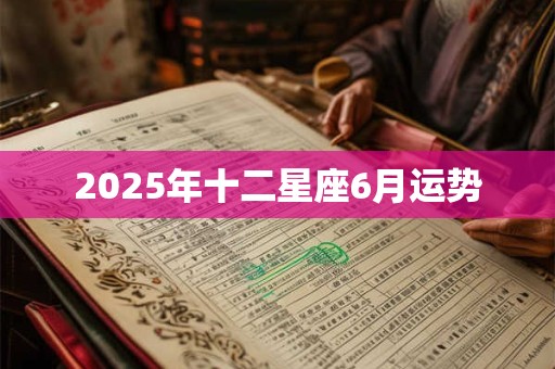2025年十二星座6月运势 2025年十二星座6月运势