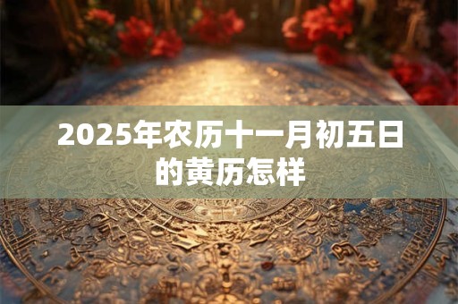 2025年农历十一月初五日的黄历怎样 2025年农历十一月初五日的黄历怎样