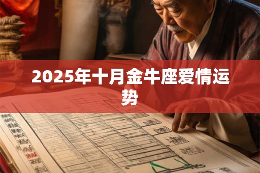 2025年十月金牛座爱情运势 2025年十月金牛座爱情运势