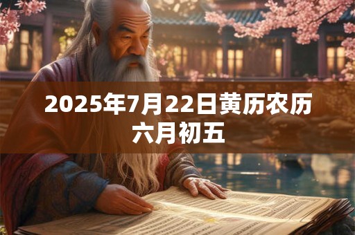 2025年7月22日黄历农历六月初五 2025年7月22日黄历农历六月初五
