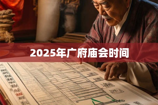 2025年广府庙会时间 2025年广府庙会时间