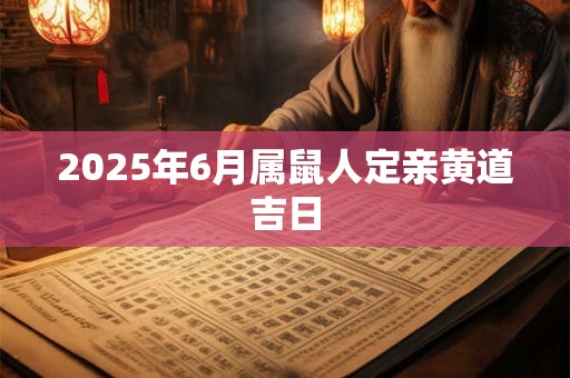 2025年6月属鼠人定亲黄道吉日