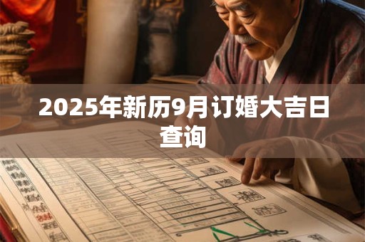 2025年新历9月订婚大吉日查询 2025年新历9月订婚大吉日查询