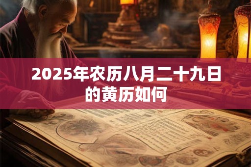 2025年农历八月二十九日的黄历如何 2025年农历八月二十九日的黄历如何