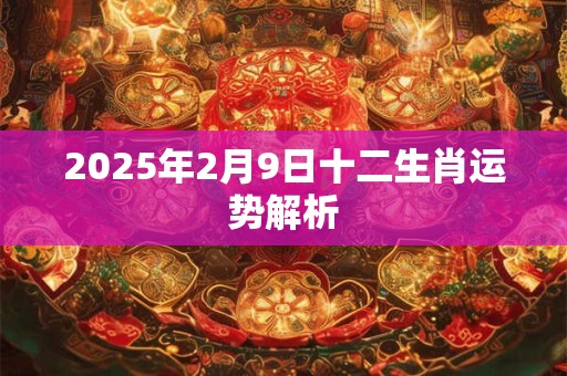 2025年2月9日十二生肖运势解析 2025年2月9日十二生肖运势解析