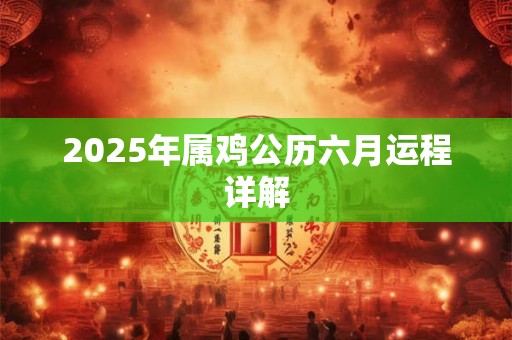 2025年属鸡公历六月运程详解 2025年属鸡公历六月运程详解
