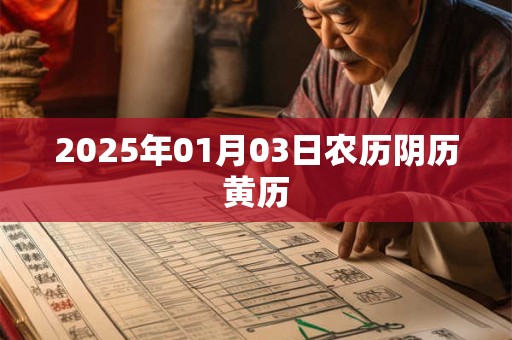 2025年01月03日农历阴历黄历 2025年01月03日农历阴历黄历
