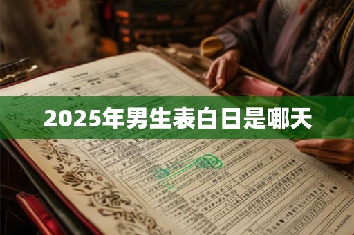 2025年男生表白日是哪天 2025年男生表白日是哪天
