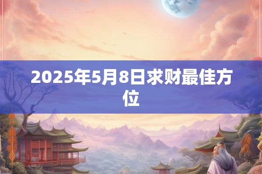 2025年5月8日求财最佳方位 2025年5月8日求财最佳方位