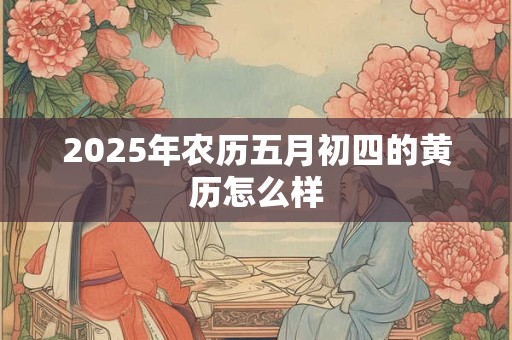 2025年农历五月初四的黄历怎么样 2025年农历五月初四的黄历怎么样